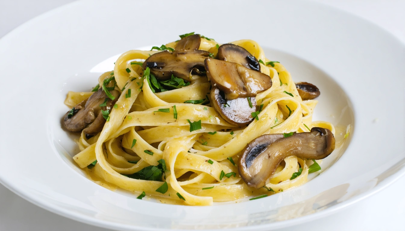 tagliatelle con funghi